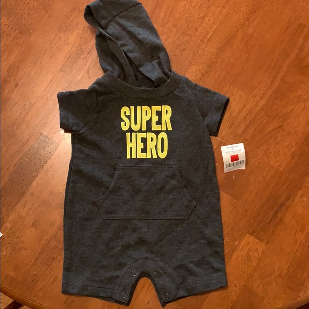 0-3 month little boys shorts romper